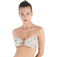Dots, Spots, And Whatnot Twist Bandeau Bikini Top by andStretch