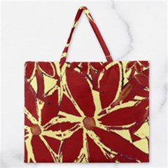 Flowery Fire Zipper Large Tote Bag by Janetaudreywilson