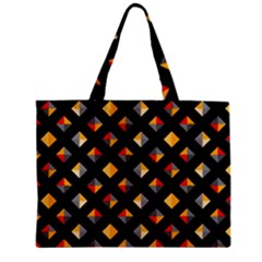 Geometric Diamond Tile Zipper Mini Tote Bag by tmsartbazaar