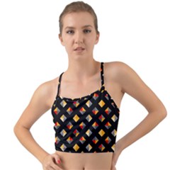 Geometric Diamond Tile Mini Tank Bikini Top by tmsartbazaar