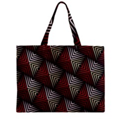 Abstract Zigzag Motif Zipper Mini Tote Bag by tmsartbazaar