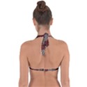 Abstract Zigzag Motif Halter Neck Bikini Top View2