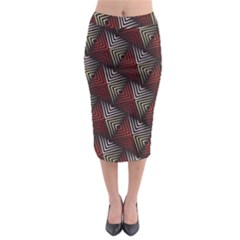 Abstract Zigzag Motif Midi Pencil Skirt by tmsartbazaar