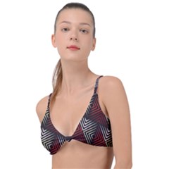 Abstract Zigzag Motif Knot Up Bikini Top by tmsartbazaar