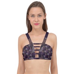 Zigzag Motif Design Cage Up Bikini Top by tmsartbazaar