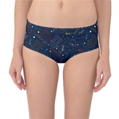 Traditional Tribal Pattern Mid-waist Bikini Bottoms by tmsartbazaar
