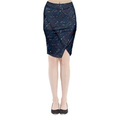 Traditional Tribal Pattern Midi Wrap Pencil Skirt by tmsartbazaar