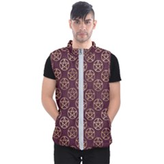 Golden Pentagram Men s Puffer Vest by Angelandspot