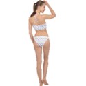 Multicolored Hands Silhouette Motif Design Racer Front Bikini Set View2