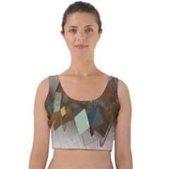 Digital Geometry Velvet Crop Top by Sparkle