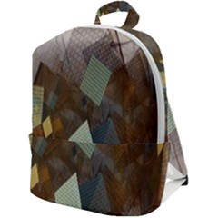 Digital Geometry Zip Up Backpack by Sparkle