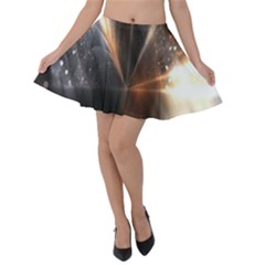 Geometry Diamond Velvet Skater Skirt by Sparkle