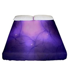 Violet Spark Fitted Sheet (king Size) by Sparkle