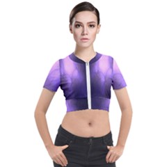 Violet Spark Short Sleeve Cropped Jacket by Sparkle
