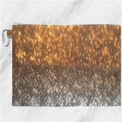 Glitter Gold Canvas Cosmetic Bag (xxxl) by Sparkle