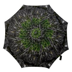Green Glitter Squre Hook Handle Umbrellas (medium) by Sparkle