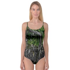 Green Glitter Squre Camisole Leotard  by Sparkle