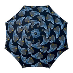 Queen Fish Doodle Art Golf Umbrellas by tmsartbazaar