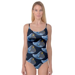 Queen Fish Doodle Art Camisole Leotard  by tmsartbazaar