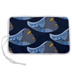 Queen Fish Doodle Art Pen Storage Case (m) by tmsartbazaar