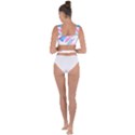 Abstract Geometric Pattern  Bandaged Up Bikini Top View2