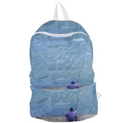 Senior Man Fishing At River, Montevideo, Uruguay001 Foldable Lightweight Backpack by dflcprintsclothing