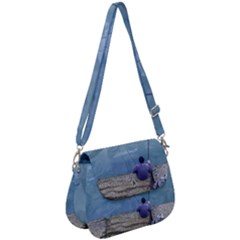 Senior Man Fishing At River, Montevideo, Uruguay001 Saddle Handbag by dflcprintsclothing