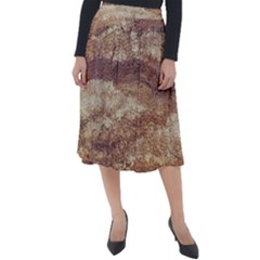 Grunge Surface Print Classic Velour Midi Skirt  by dflcprintsclothing