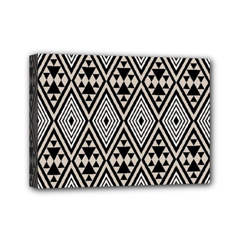 Abstract Boho Style Geometric Mini Canvas 7  X 5  (stretched) by tmsartbazaar