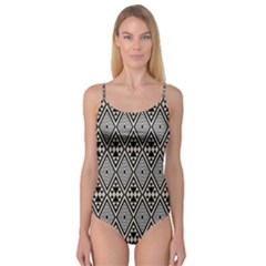 Abstract Boho Style Geometric Camisole Leotard  by tmsartbazaar