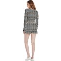 Abstract Boho Style Geometric Velvet Wrap Crop Top and Shorts Set View2