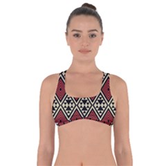Motif Boho Style Geometric Got No Strings Sports Bra by tmsartbazaar
