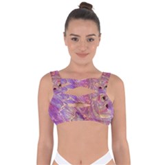 Marbling Abstract Layers Bandaged Up Bikini Top by kaleidomarblingart