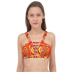 Fire On The Sun Cage Up Bikini Top by ScottFreeArt