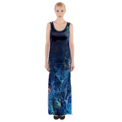  Coral Reef Thigh Split Maxi Dress by CKArtCreations