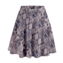 Violet Textured Mosaic Ornate Print High Waist Skirt View1