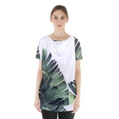 Banana Leaves Skirt Hem Sports Top by goljakoff