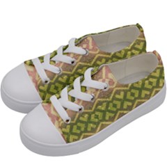 Ethnic Seamless Pattern Kids  Low Top Canvas Sneakers by FloraaplusDesign