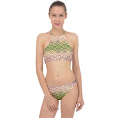 Ethnic Seamless Pattern Racer Front Bikini Set by FloraaplusDesign