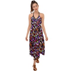 Flora Fab Fun Halter Tie Back Dress  by 1dsign