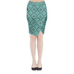Tiles Midi Wrap Pencil Skirt by Sobalvarro