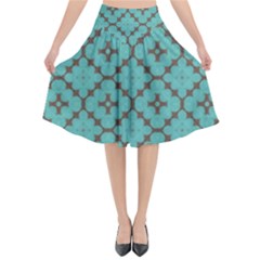 Tiles Flared Midi Skirt by Sobalvarro