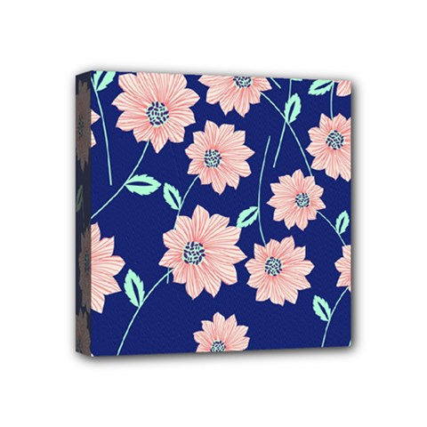 Floral Mini Canvas 4  X 4  (stretched) by Sobalvarro