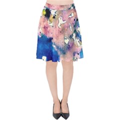 Complementary Contrast Velvet High Waist Skirt by ginnyden