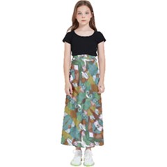Multicolored Collage Print Pattern Mosaic Kids  Skirt by dflcprintsclothing