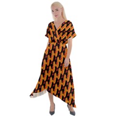Halloween Cross Front Sharkbite Hem Maxi Dress by Sparkle
