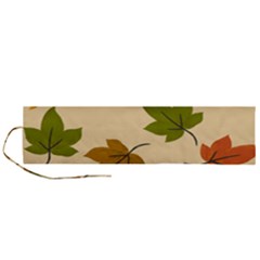Autumn Leaves Roll Up Canvas Pencil Holder (l) by DithersDesigns