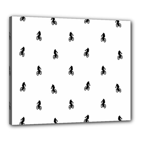 Riding Bike Motif Print Pattern Canvas 24  X 20  (stretched) by dflcprintsclothing