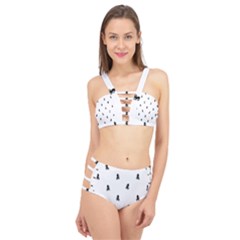 Riding Bike Motif Print Pattern Cage Up Bikini Set by dflcprintsclothing