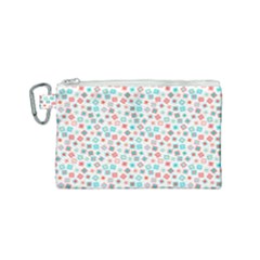 Aqua Coral Canvas Cosmetic Bag (small) by CuteKingdom